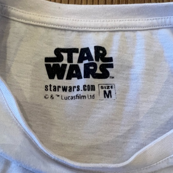 Yoda Star Wars Tshirt “Do or do not there is no try” off white cotton/polyester - Picture 2 of 6